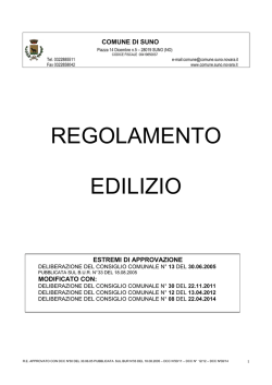 Regolamento Edilizio con allegati - Aprile 2014