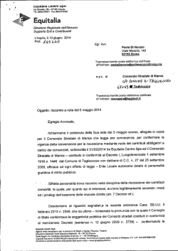 risposta Equitalia - Consorzio Stradale Marsia