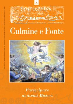 Culmine e Fonte - Vicariato di Roma &bull; Ufficio Liturgico