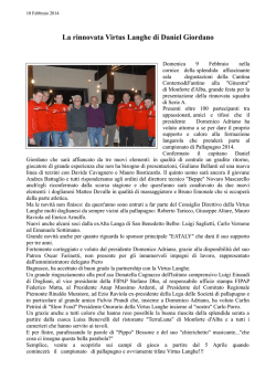 Presentazione Virtus Langhe 2014 (di Gianpiero Gallo)