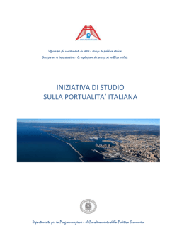 Iniziativa di studio sulla portualit&agrave; italiana