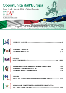 Newsletter N. 2 - Maggio 2014 Ufficio Ice di Bruxelles