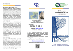 IL CPM, AMBITO DELLA NUOVA EVANGELIZZAZIONE 48&ordm;
