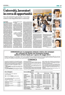 Universit&agrave;, lavoratori in cerca di opportunit&agrave;