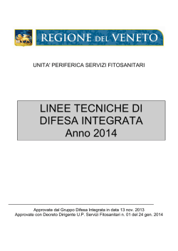 LINEE TECNICHE DI DIFESA INTEGRATA Anno 2014