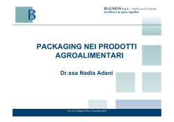 Slides dott.ssa Adani PACKAGING NEI PRODOTTI