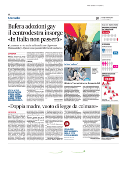Bufera adozioni gay il centrodestra insorge &laquo;In Italia non passer&agrave;&raquo;