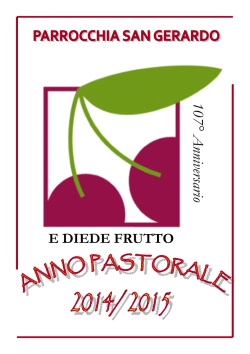 Anno Pastorale 2014-2015