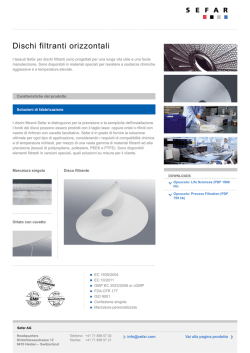 Tessuti per filtri a disco orizzontaliDischi filtranti orizzontali