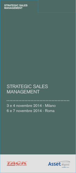 STRATEGIC SALES MANAGEMENT