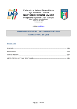 corte sportiva di appello territoriale
