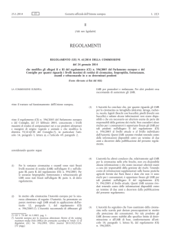 Regolamento (UE) n. 61/2014 della Commissione, del 24 gennaio