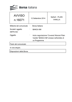 AVVISO n.16071 - Borsa Italiana