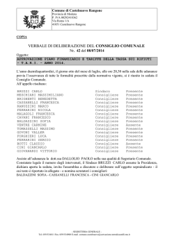 il consiglio comunale - Comune di Castelnuovo Rangone