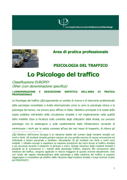 Lo Psicologo Del Traffico - Ordine Nazionale Psicologi