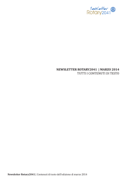 stampa tutti i contenuti di testo di questo numero della newsletter