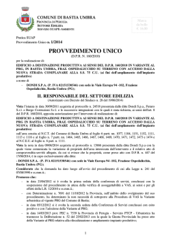 PROVVEDIMENTO UNICO DONDI