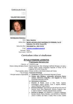 Scarica CV completo - Lo scavo della Terramara di Pilastri