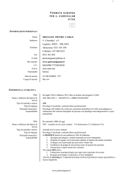 Cv Europeo Italiano - Pietro Mignano Psicologo