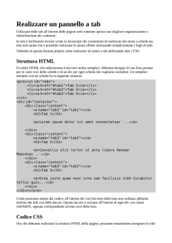 Pannelli a Tab - Seconda scheda (second)