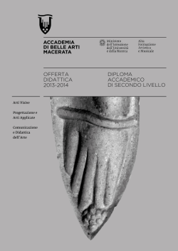 Offerta formativa - Accademia Belle Arti Macerata