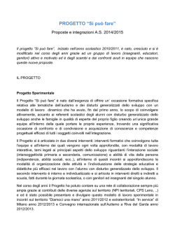 Progetto “Si può fare” 2014 2015_ IC Leno