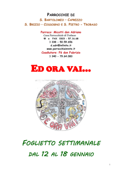 DALLA PAROLA DI DIO - La Parrocchia &egrave; in rete!