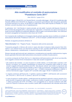 Addendum - Poste Vita