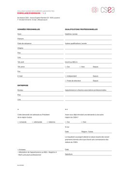 COLL&Egrave;GE SUISSE DES EXPERTS ARCHITECTES