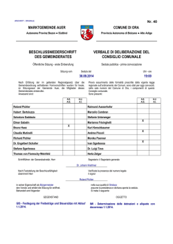 beschlussniederschrift des gemeinderates verbale di deliberazione