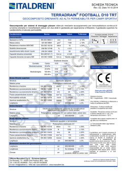 Scheda tecnica geocomposito per sistemi di drenaggio