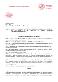 Download Bando - Dipartimento di Psicologia Generale
