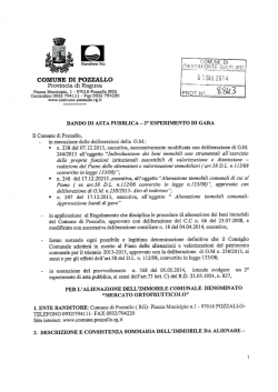 Comune di Pozzallo - Bando di asta pubblica per alienazione