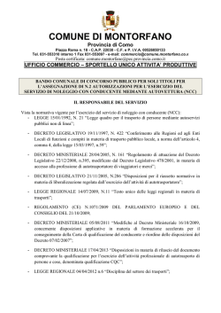 bando_ncc_montorfano - Comune di Montorfano