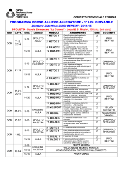 2014-15 PROGRAMMA CORSO ALLIEVO