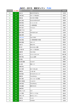 JNCC - 2015 固定ゼッケン FUN