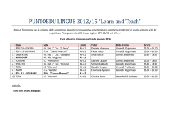 elenco corsi attivati e date di inizio delle attività
