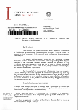 Circolare CNI 460 - Agenzia Cert-Ing. Agenzia Nazionale per la