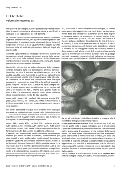 le castagne nella storia - Gruppo Flora Alpina Bergamasca