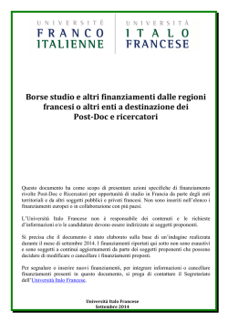 Borse studio e altri finanziamenti