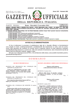 GAZZETTA UFFICIALE