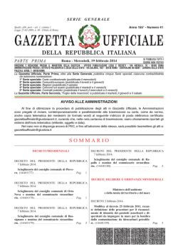 gazzetta ufficiale della repubblica italiana - Il sole 24 Ore