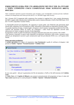 EMOLUMENTI GUIDA Cedolino Unico Competenze Fisse Supplenti