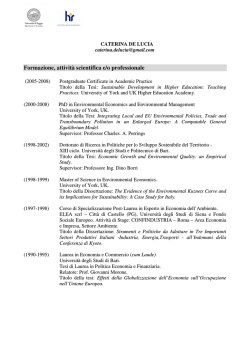 al file del Curriculum - Università degli Studi di Foggia
