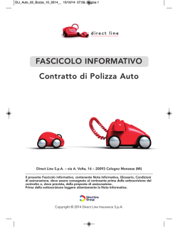 FASCICOLO INFORMATIVO Contratto di Polizza Auto