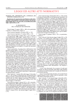 Dpcm 11 febbraio 2014, n. 72