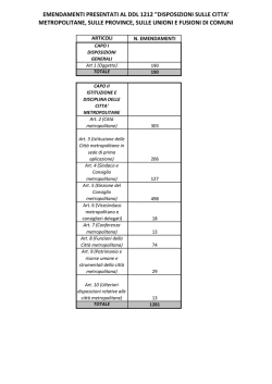 EMENDAMENTI PRESENTATI AL DDL 1212 "DISPOSIZIONI