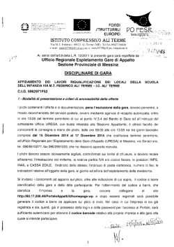 disciplinare di gara ali terme  - Assemblea sindacale del 14/11