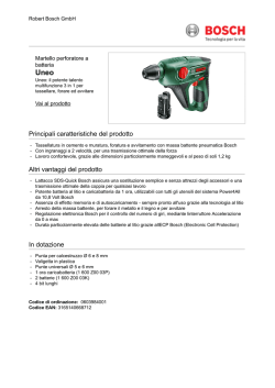 Principali caratteristiche del prodotto Altri vantaggi del prodotto In