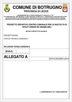all. a - relazione tecnica generale